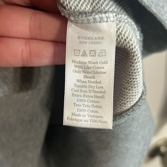 Everlane The Unisex French Terry Crew Sweatshirt Heathered Grey Size XXS - Picture 10 of 13
